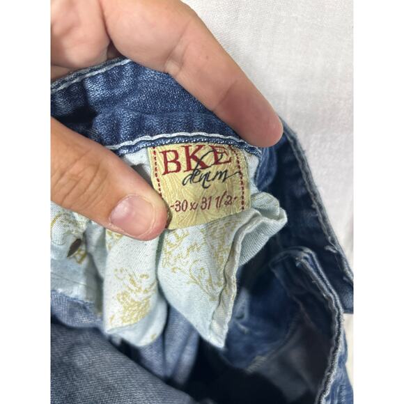 BKE Jeans 30x31.5 Sabrina Low Rise Flare VTG Y2K Distressed Blue Denim Buckle - Picture 11 of 12